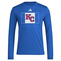 T-shirt à manches longues adidas Royal Kansas Jayhawks 2024 KC pour homme