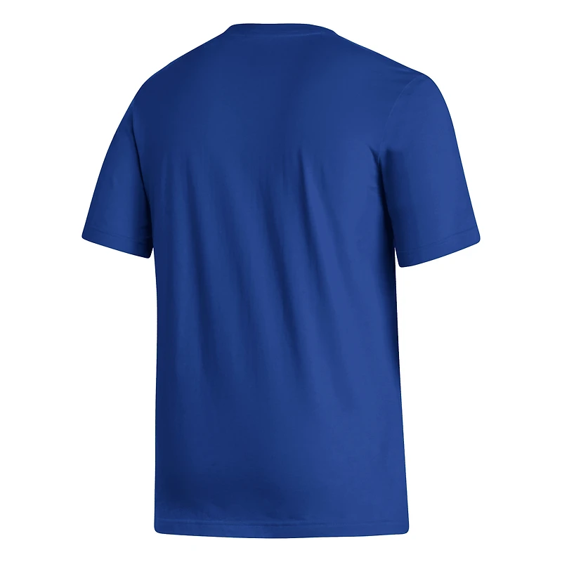 T-shirt adidas Royal Kansas Jayhawks Head of Class Fresh pour homme