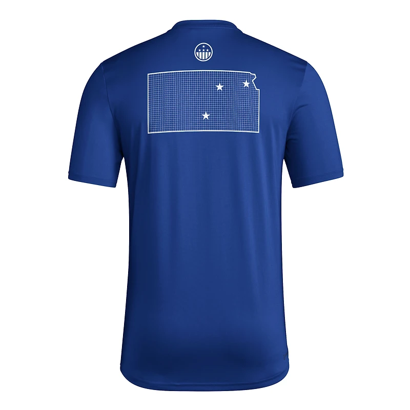 Men's adidas Royal Kansas Jayhawks Honor & Support Pre-Game T-Shirt