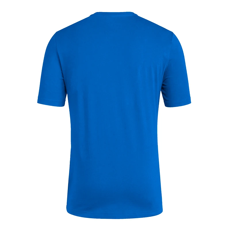 Men's adidas Royal Kansas Jayhawks Locker Slogan Pre-Game T-Shirt