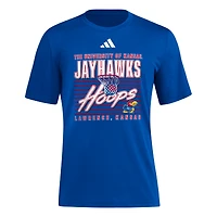 Men's adidas Royal Kansas Jayhawks Locker Swish Tri-Blend T-Shirt