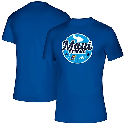 T-shirt adidas Royal Kansas Jayhawks Maui Strong Creator pour hommes
