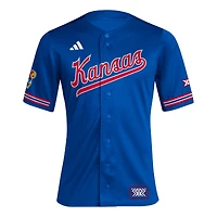 Men's adidas Royal Kansas Jayhawks Reverse Retro Replica Baseball Jersey