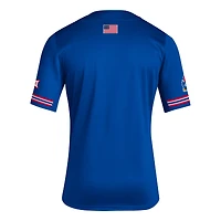 Men's adidas Royal Kansas Jayhawks Reverse Retro Replica Baseball Jersey