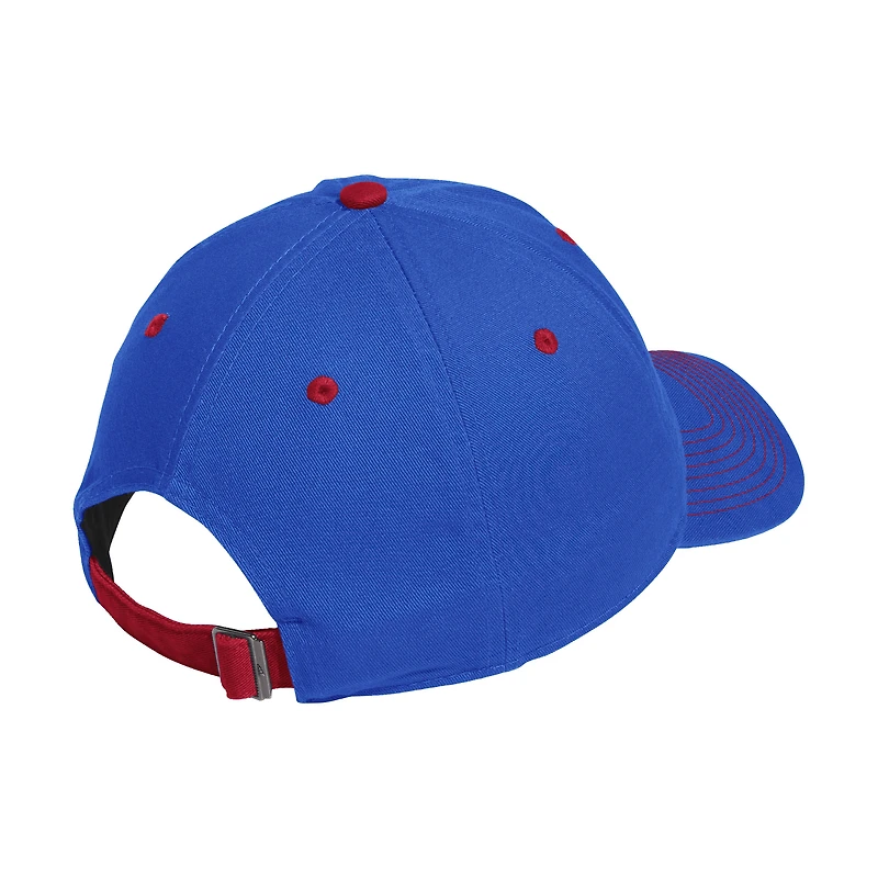 Casquette slouch ajustable adidas Royal Kansas Jayhawks pour homme
