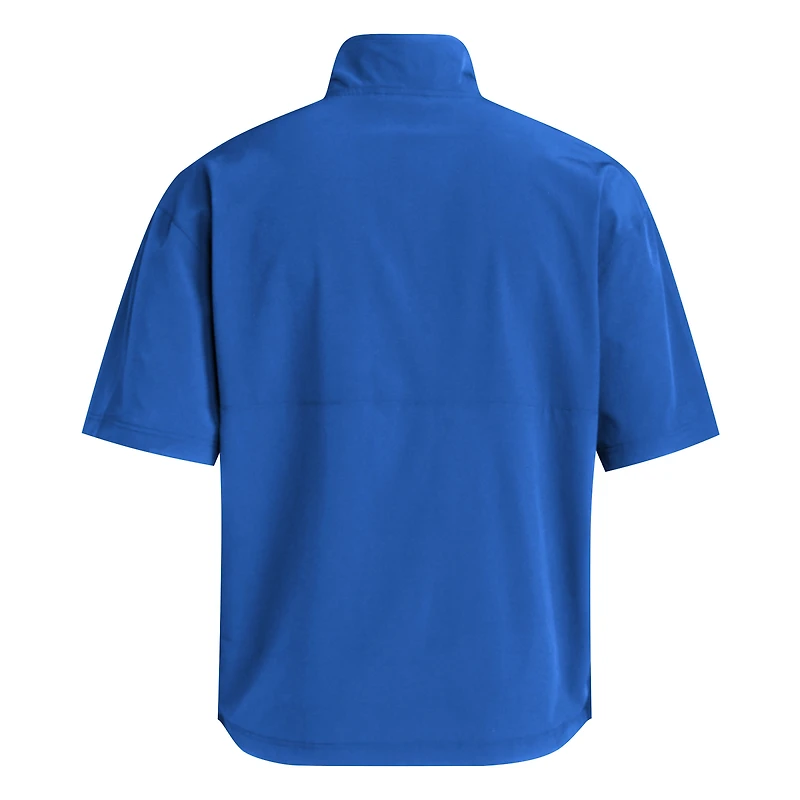 Pull à manches courtes tissé adidas Royal Kansas Jayhawks pour homme