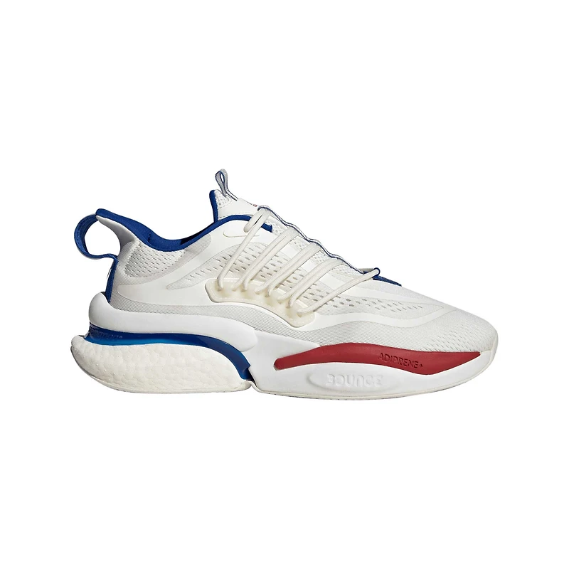 Chaussures adidas Kansas Jayhawks Alphaboost V1 Sustainable BOOST pour hommes, blanc/rouge