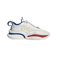 Chaussures adidas Kansas Jayhawks Alphaboost V1 Sustainable BOOST pour hommes, blanc/rouge