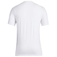 Men's adidas White Kansas Jayhawks Basketball State Outline Fresh T-Shirt