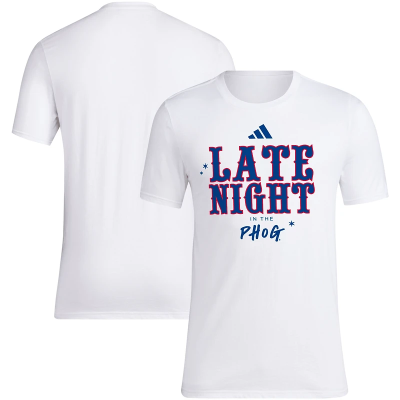 Men's adidas White Kansas Jayhawks Late Night the Phog T-Shirt
