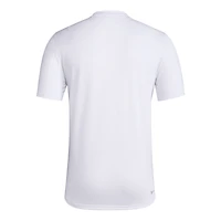 Men's adidas White Kansas Jayhawks Locker On-Court The Fade Pregame AEROREADY T-Shirt