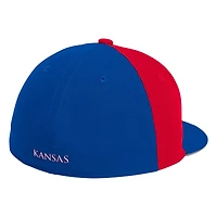 Casquette de baseball ajustée sur le terrain des Kansas Jayhawks adidas pour hommes, blanche