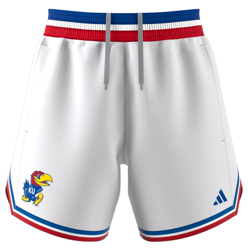 V110985 Short réplique de l'équipe NCAA Swingman du Kansas 24 SHTMENBBS JC6119 #6