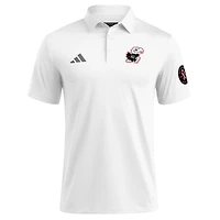 Men's adidas White Kansas Jayhawks Wear Pink Breast Cancer Awareness Polo