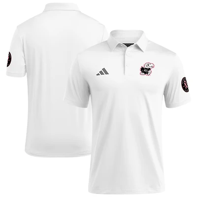 Men's adidas White Kansas Jayhawks Wear Pink Breast Cancer Awareness Polo