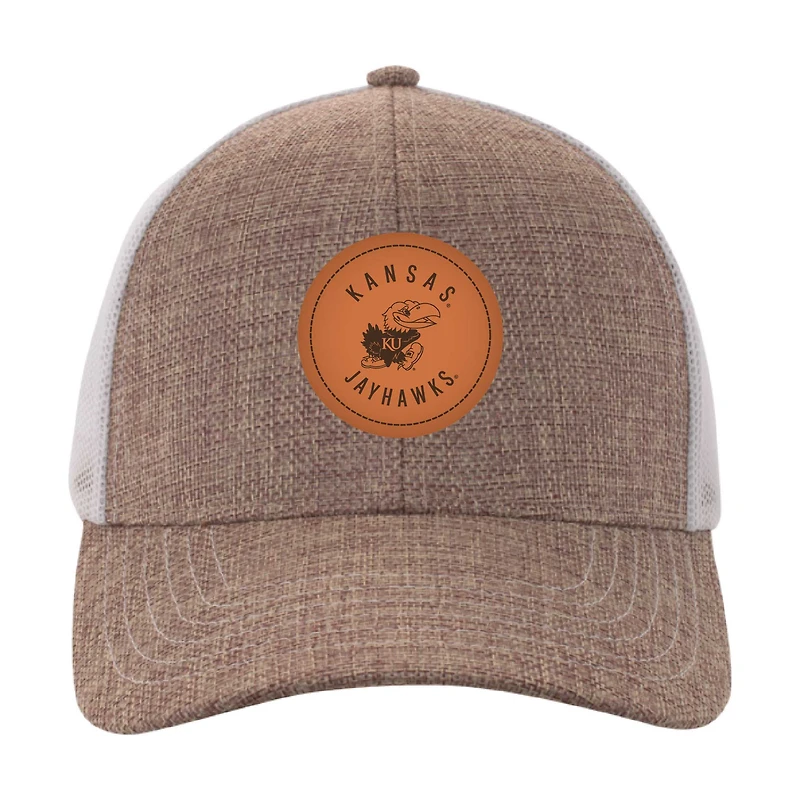 Men's Ahead Tan/White Kansas Jayhawks Pregame Adjustable Hat