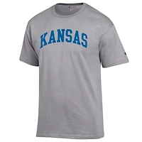 T-shirt basique Arch gris chiné pour homme, champion des Kansas Jayhawks