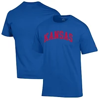 Men's Champion  Royal Kansas Jayhawks Basic Arch T-Shirt