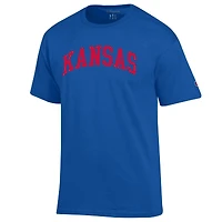 Men's Champion  Royal Kansas Jayhawks Basic Arch T-Shirt