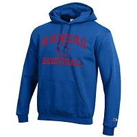 Men's Champion Royal Kansas Jayhawks Basketball Icon Pullover Hoodie