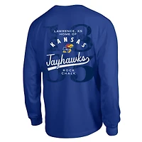 T-shirt à manches longues plastifié Champion Royal Kansas Jayhawks pour hommes