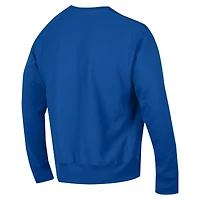 Men's Champion Royal Kansas Jayhawks Vault Late Night Reverse Weave Pullover Sweatshirt