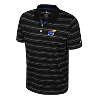 Men's Colosseum  Black Kansas Jayhawks Milk Steak Polo