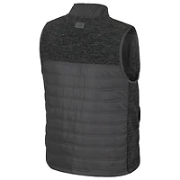 Men's Colosseum Charcoal Kansas Jayhawks Nightman Full-Zip Puffer Vest