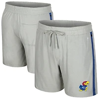 Men's Colosseum Gray Kansas Jayhawks Mac Shorts