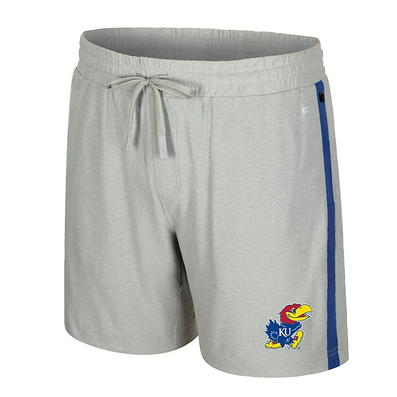 Men's Colosseum Gray Kansas Jayhawks Mac Shorts