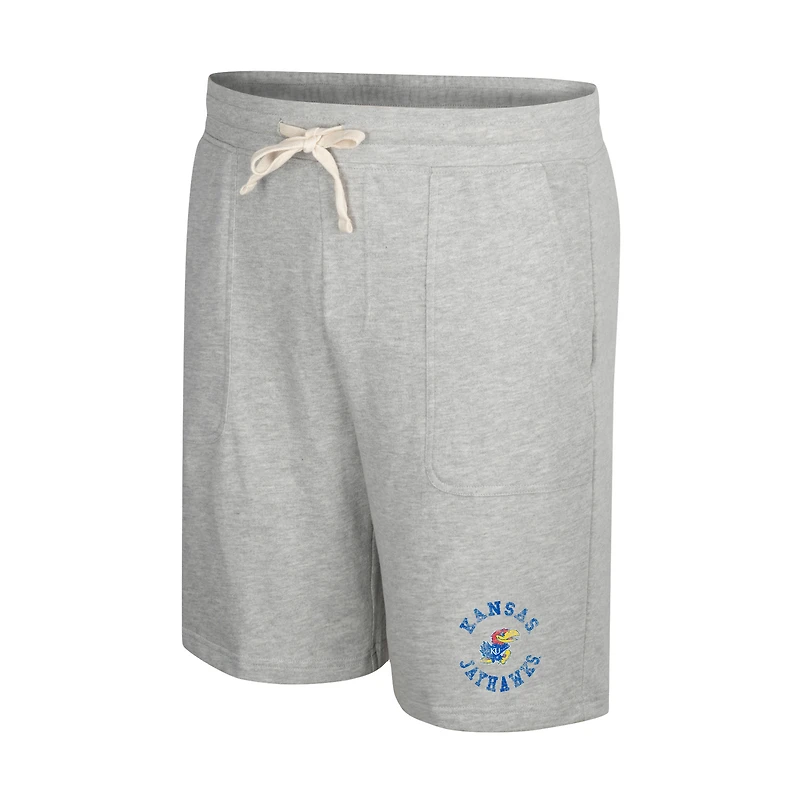 Men's Colosseum Heather Gray Kansas Jayhawks Love To Hear This Terry Shorts