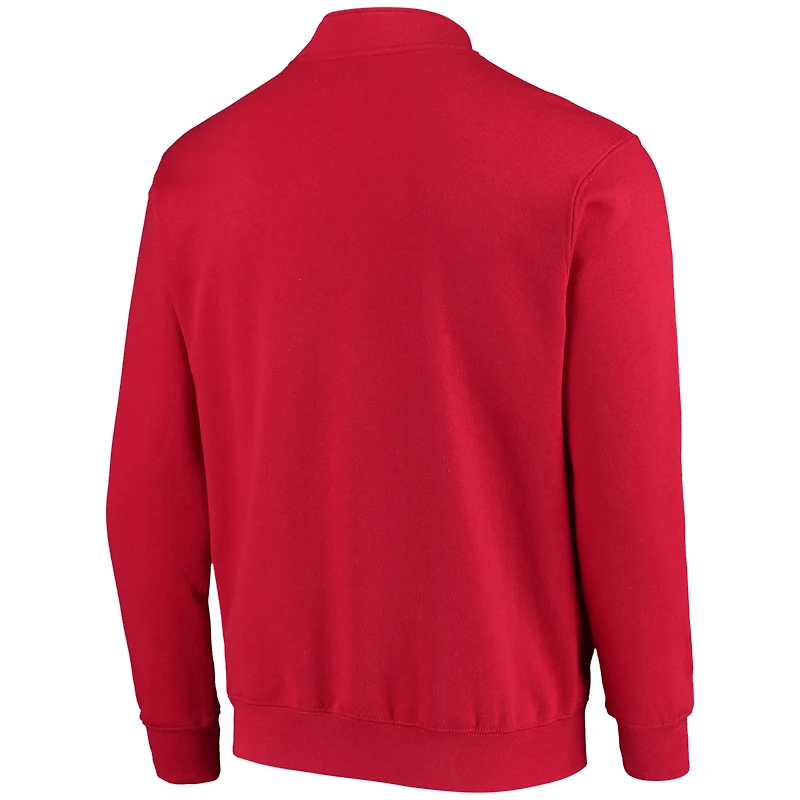 Men's Colosseum Red Kansas Jayhawks Tortugas Logo Quarter-Zip Jacket