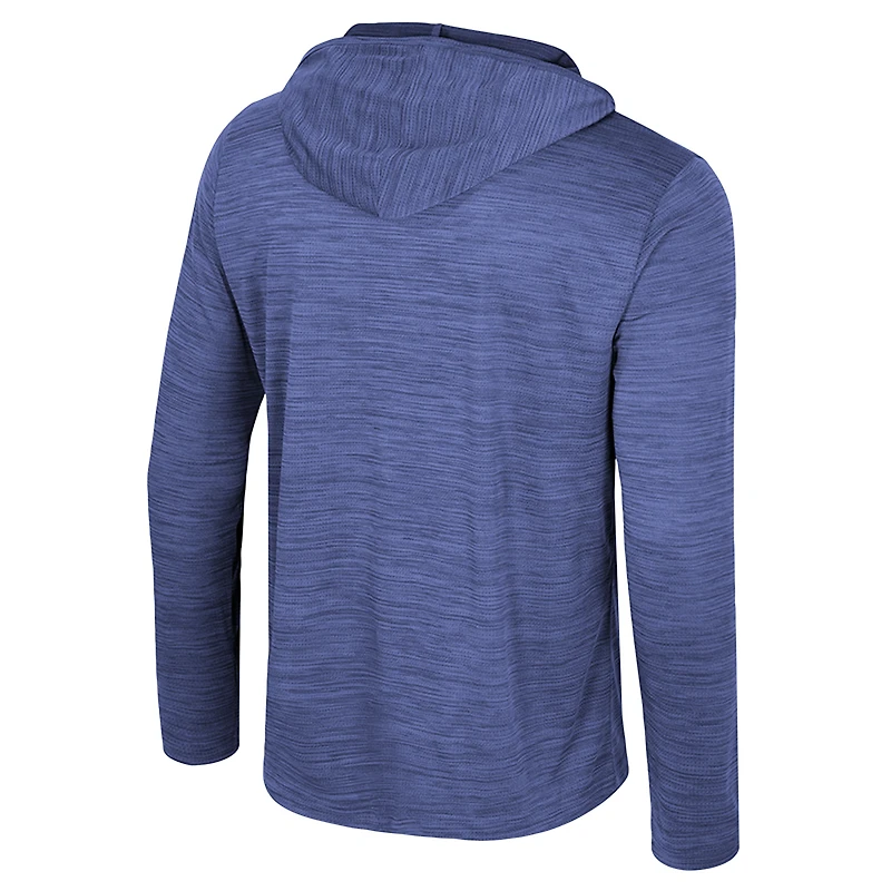 Men's Colosseum Royal Kansas Jayhawks Always Sunny Lightweight Quarter-Zip Hoodie