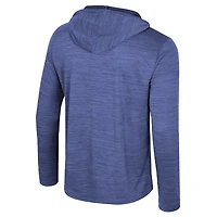 Men's Colosseum Royal Kansas Jayhawks Always Sunny Lightweight Quarter-Zip Hoodie