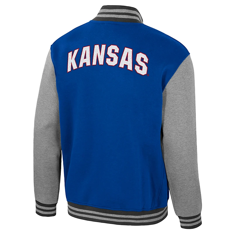 Veste universitaire entièrement zippée Ambi-Turner des Kansas Jayhawks du Colosseum Royal pour homme