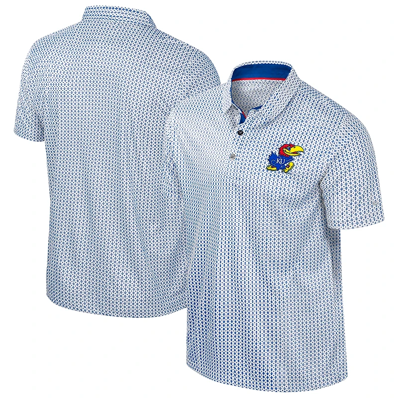 Polo Marty Rival pour homme Colosseum Royal Kansas Jayhawks de taille grande et