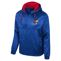 Men's Colosseum Royal Kansas Jayhawks Cypher Half-Zip Hoodie