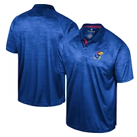 Polo à manches raglan nid d'abeille Colosseum Royal Kansas Jayhawks pour homme