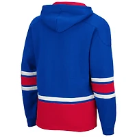 Men's Colosseum Royal Kansas Jayhawks Lace Up 3.0 Pullover Hoodie
