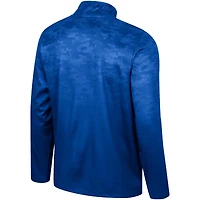 Men's Colosseum  Royal Kansas Jayhawks The Machine Half-Zip Jacket