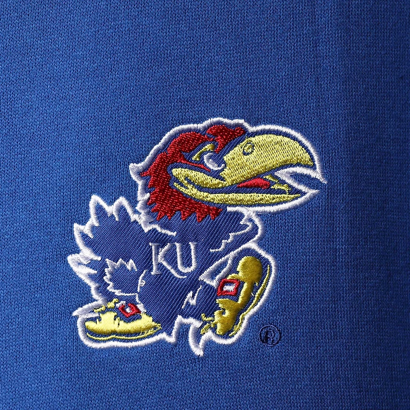 Men's Colosseum Royal Kansas Jayhawks Tortugas Logo Quarter-Zip Jacket
