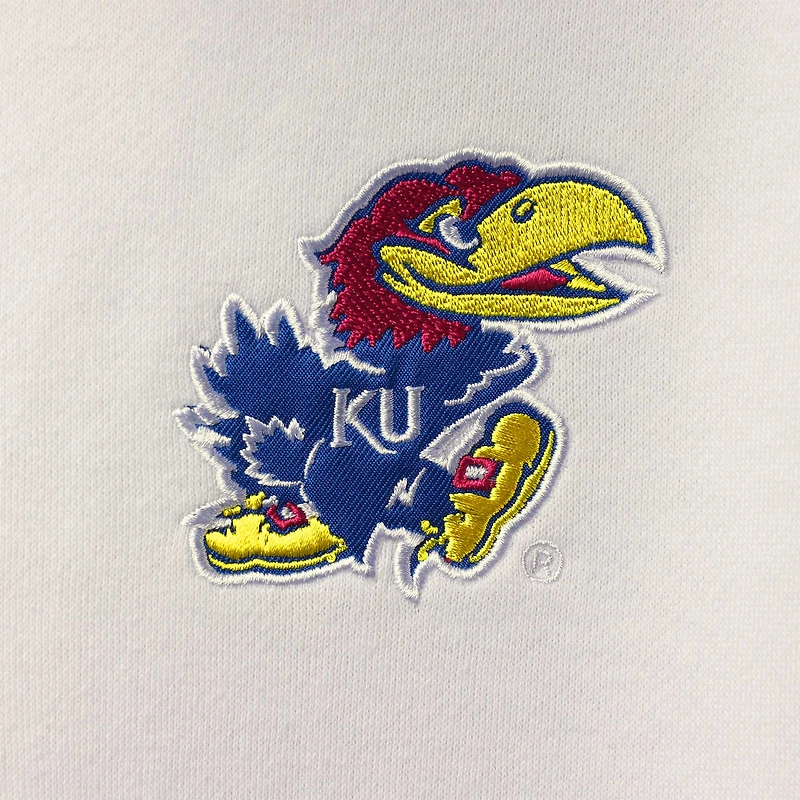 Men's Colosseum Red Kansas Jayhawks Tortugas Logo Quarter-Zip Jacket