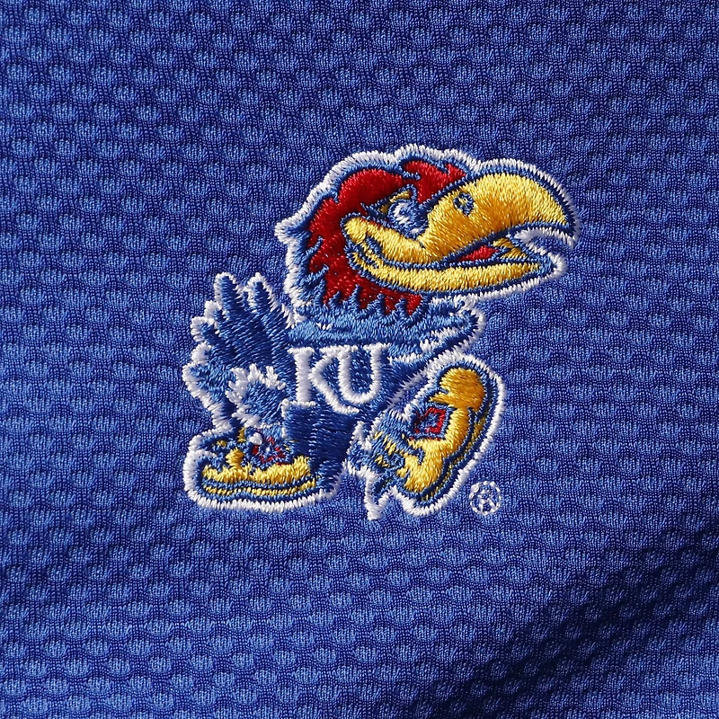 Men's Columbia Royal Kansas Jayhawks Scorecard Quarter-Zip Jacket