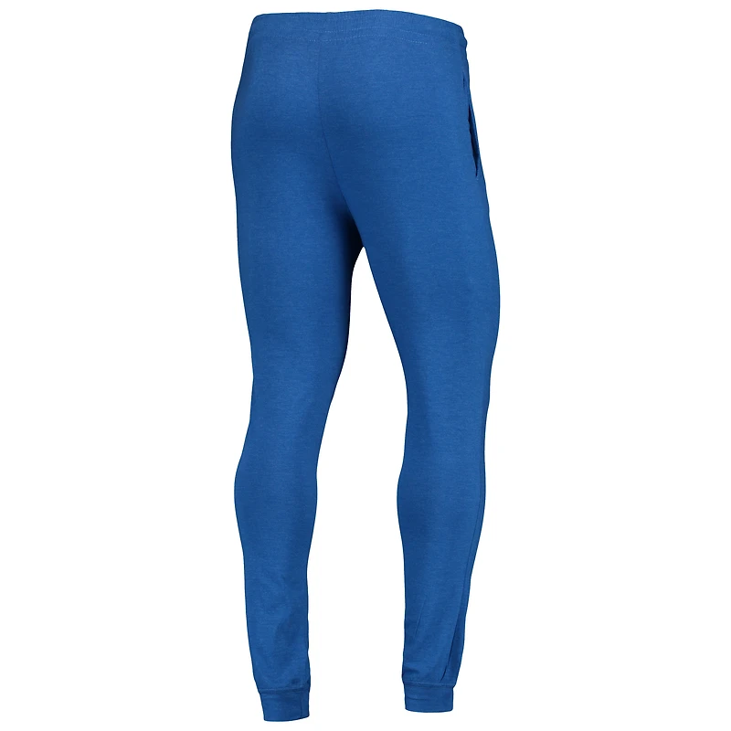 Ensemble pyjama à capuche et jogging manches longues pour homme Concepts Sport Royal/Heather Charcoal Kansas Jayhawks Meter
