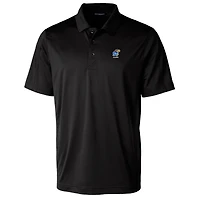 Men's Cutter & Buck  Black Kansas Jayhawks Alumni Logo Prospect Textured Stretch Polo