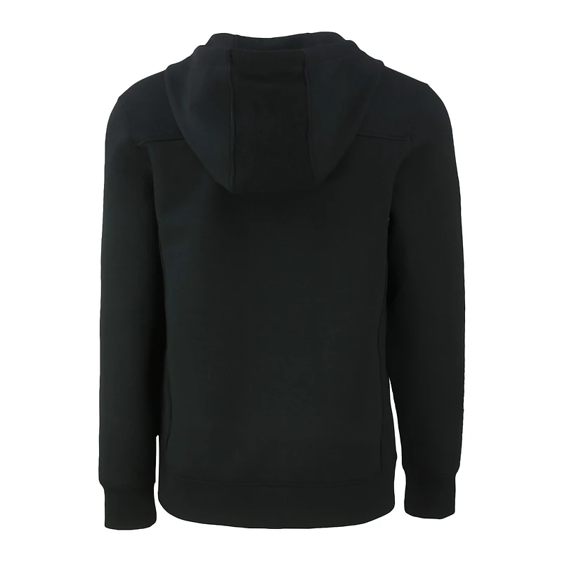 Men's Cutter & Buck  Black Kansas Jayhawks Alumni Logo Roam Eco Recycled Half-Zip Pullover Hoodie
