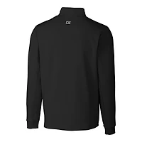 Men's Cutter & Buck  Black Kansas Jayhawks Alumni Logo Traverse Stretch Quarter-Zip Pullover Top