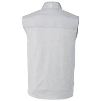 Gilet coupe-vent matelassé hybride entièrement zippé Vault Stealth des Kansas Jayhawks pour homme, gris Cutter & Buck