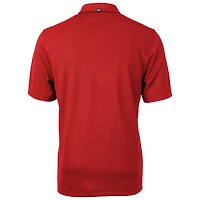 Men's Cutter & Buck Red Kansas Jayhawks Team Logo Virtue Eco Pique Recycled Polo