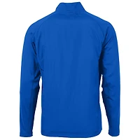 Men's Cutter & Buck Royal Kansas Jayhawks Adapt Eco Knit Hybrid Recycled Full-Zip Jacket